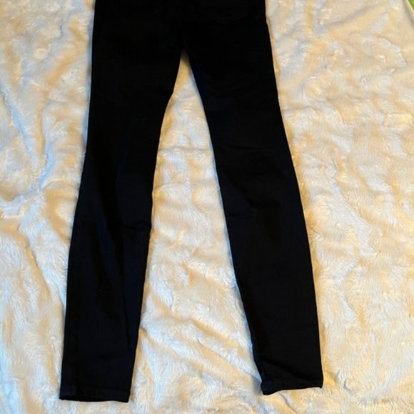 Gap Denim Stretch Mid Rise Super Skinny Black 5-Pocket Jeans Size 26 NWT - Picture 3 of 12
